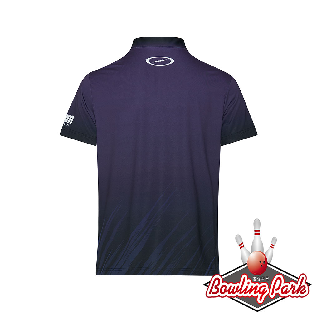 스톰 - 전사볼링 티셔츠 ST 22-08 (퍼플 블랙) 클럽티인쇄 / 남여공용 기능성원단