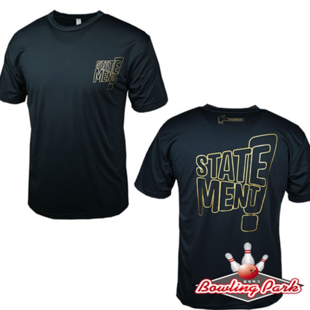 햄머 -  스테이트먼트 빅로고 라운드 볼링 티셔츠 (블랙)  / 기능성 라운드 티셔츠 SG-1
