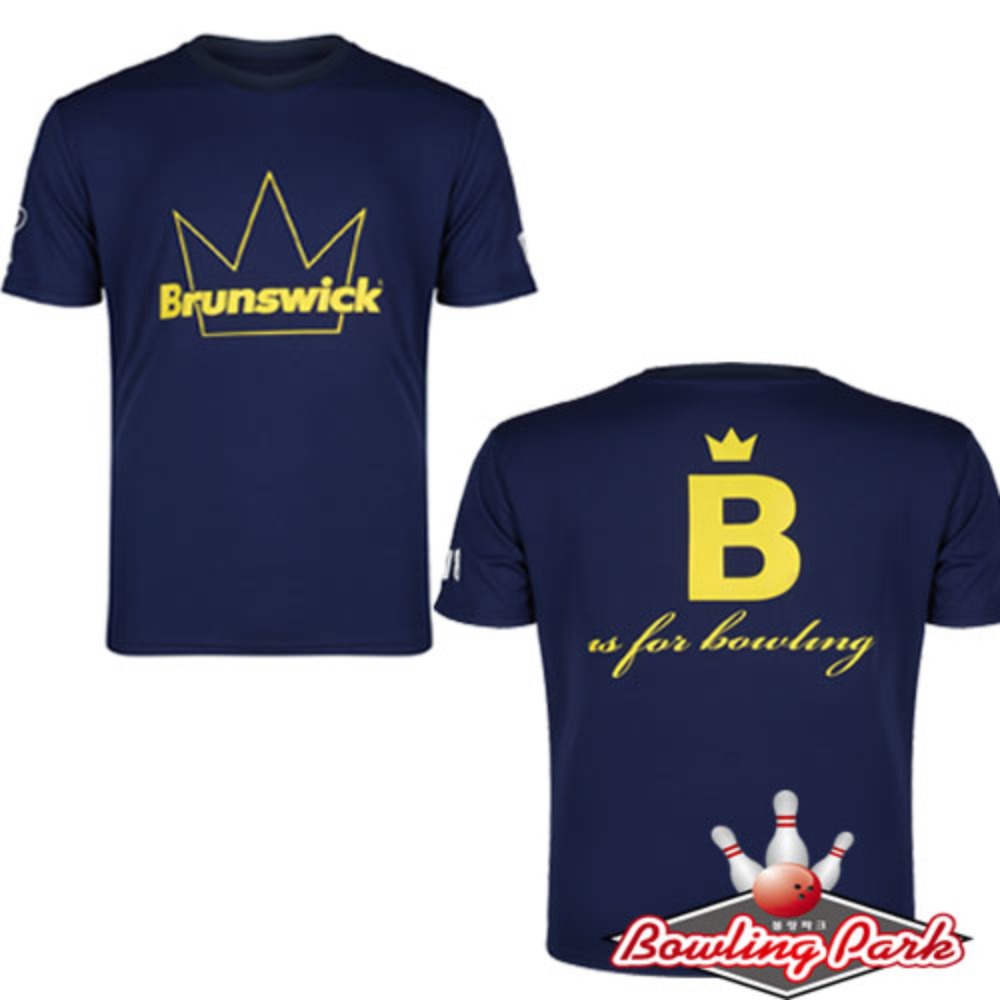 브런스윅 - 베이직 크라운 라운드 티셔츠 (네이비) / 남여공용