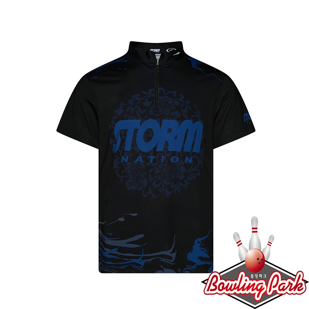 스톰 - 전사볼링 티셔츠 ST BC-12(블랙블루) 클럽티인쇄 / 남여공용 기능성원단